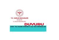 Nevşehir İl Sağlık Müdürlüğü 2020 Yılı Kasım Ayı İl İçi Atama Kurası