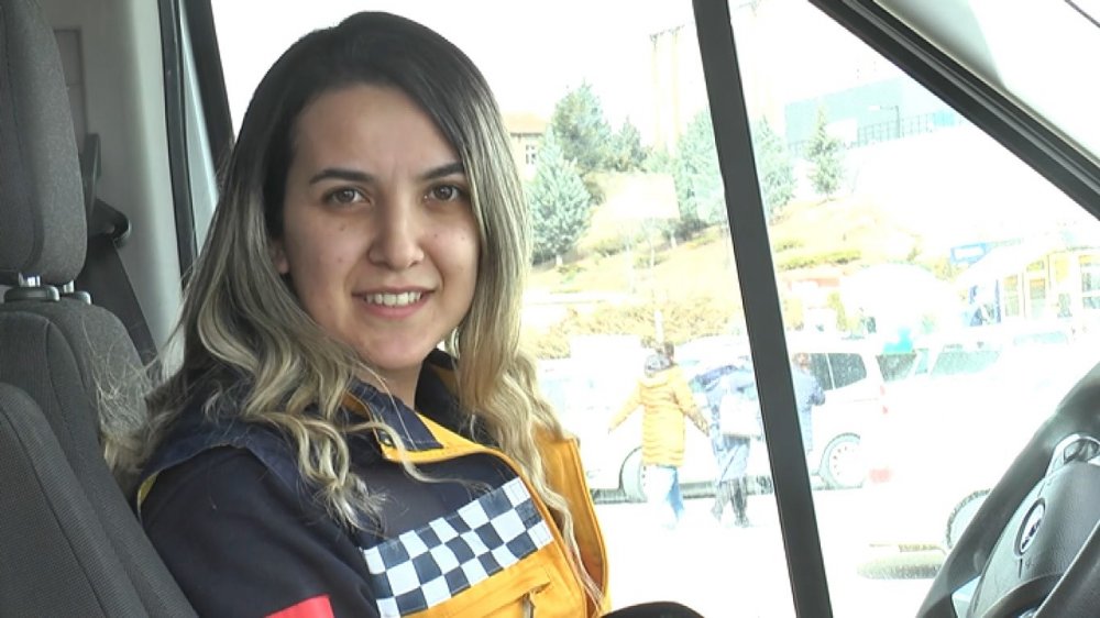 Nevşehir'in ilk ve tek kadın ambulans şoförü oldu